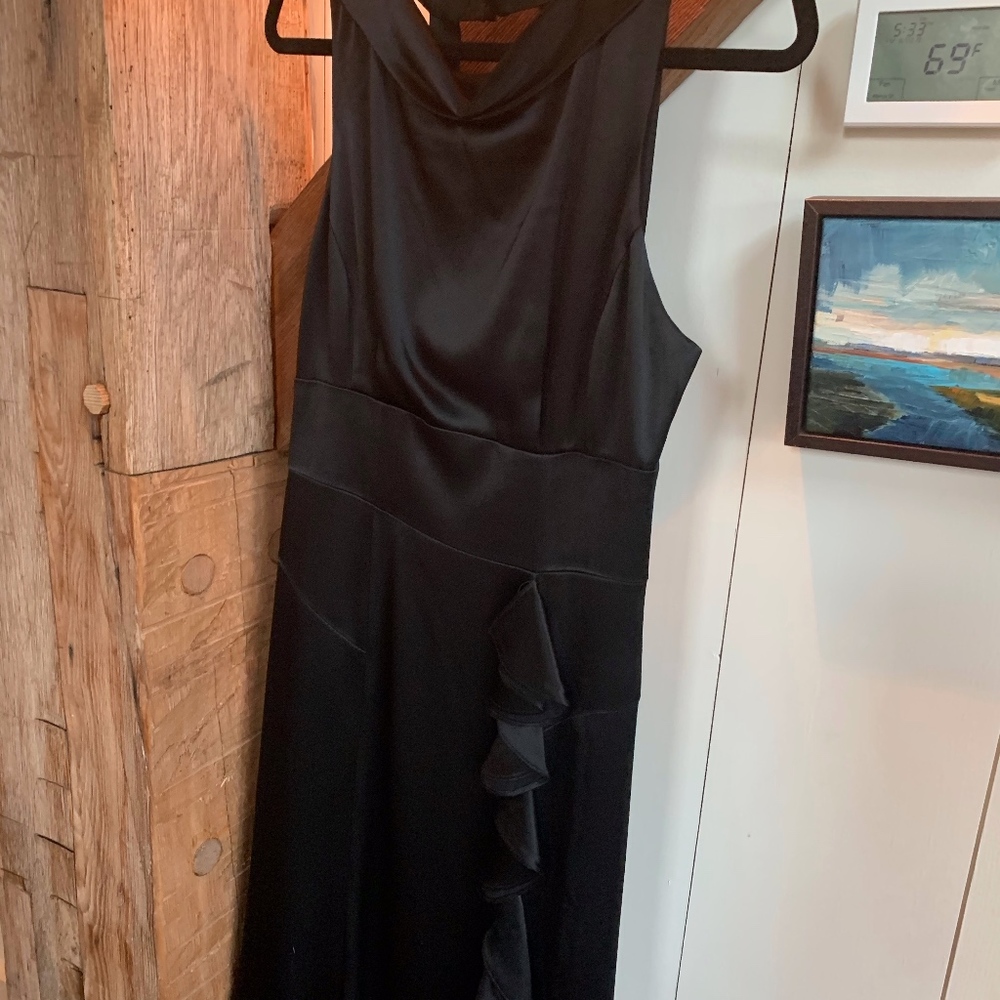 Nanette Lepore Classic Satin Black Dress